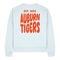 Women's Uscape Apparel  White Auburn Tigers Cloud Sweatshirt
