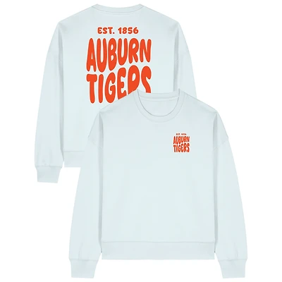 Women's Uscape Apparel White Auburn Tigers Cloud Sweatshirt