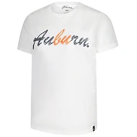 T-shirt pour femme avec inscription en perles cousues à la main White Auburn Tigers