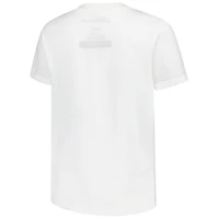 T-shirt pour femme avec inscription en perles cousues à la main White Auburn Tigers