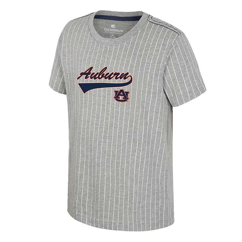 Youth Colosseum Heather Gray Auburn Tigers Airball Baseball T-Shirt
