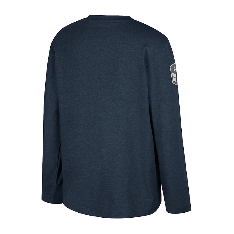 Youth Colosseum Heather Navy Auburn Tigers OHT Military Appreciation Oorah Long Sleeve T-Shirt