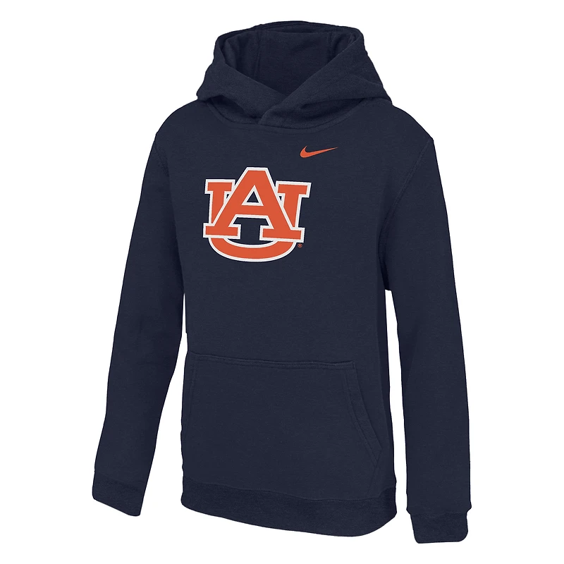 Sweat à capuche en molleton Nike Navy Auburn Tigers Club pour jeunes