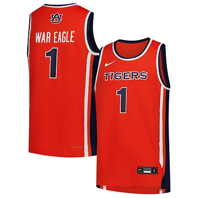 Youth Nike #1 Orange Auburn Tigers Replica Basketball Jersey