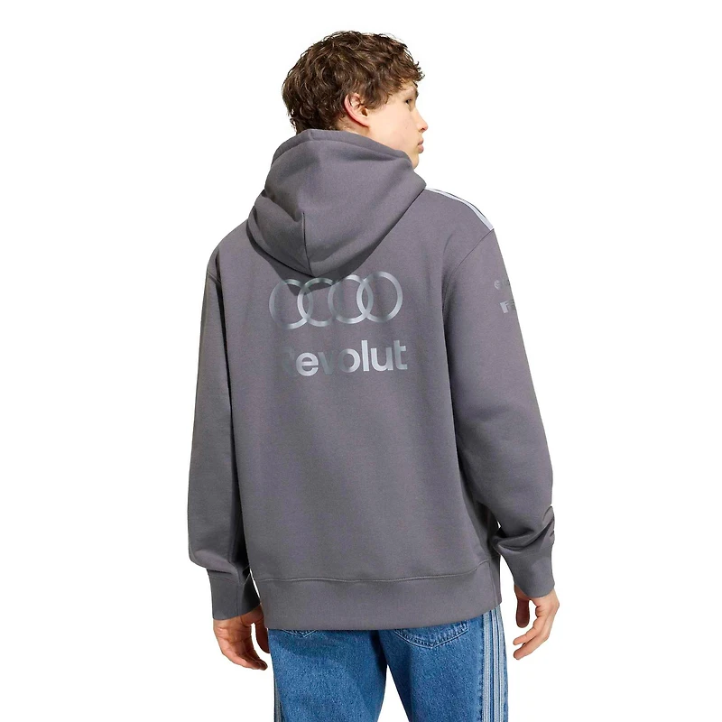 Men's adidas Charcoal Audi F1  Authentic Driver Hoodie