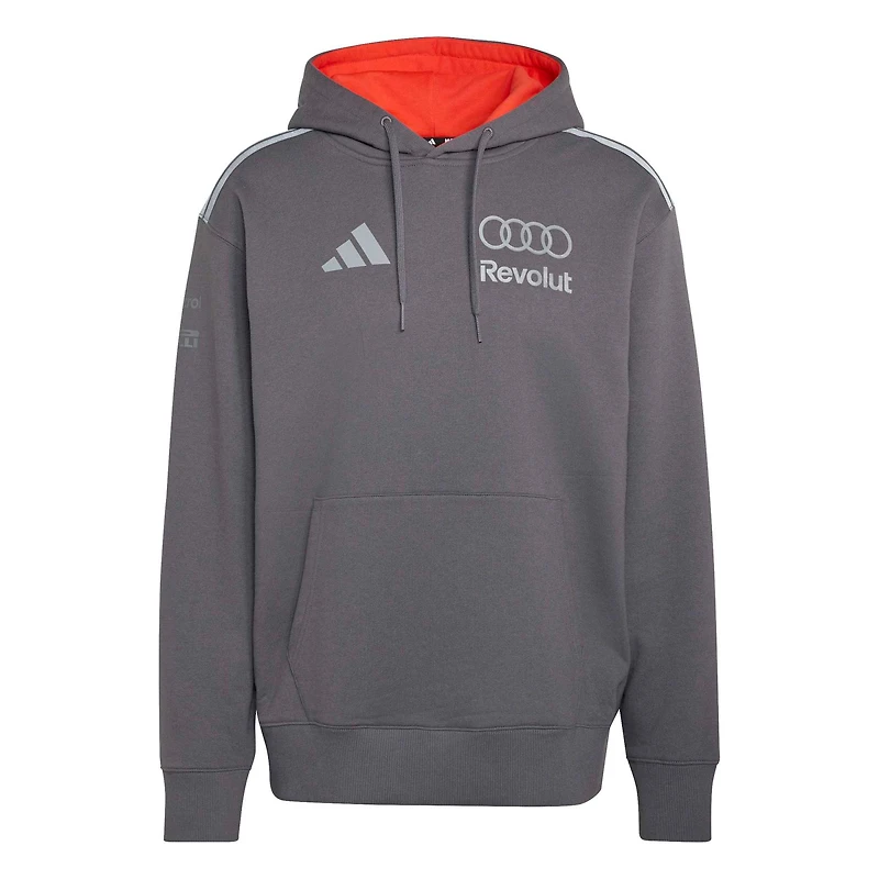 Men's adidas Charcoal Audi F1  Authentic Driver Hoodie
