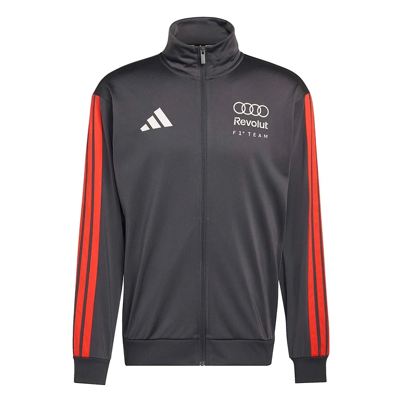 Men's adidas Charcoal Audi F1 Team Alphaskin Full-Zip Track Jacket
