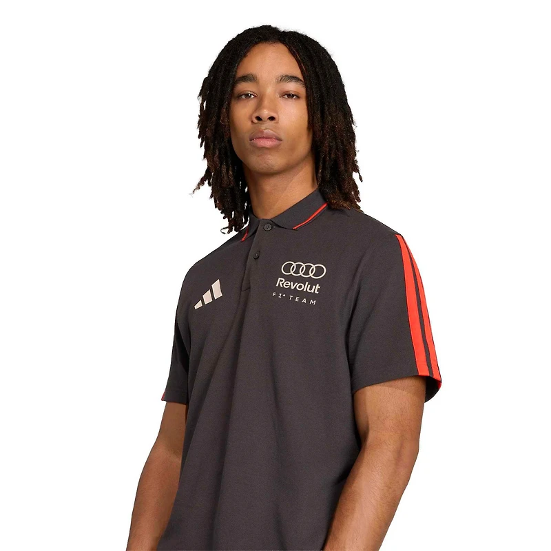 Polo adidas Alphaskin Audi F1 Team Charcoal pour homme