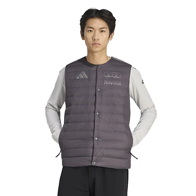 Men's adidas  Gray Audi Engineers & Marketing Padded climawarm Full-Snap Vest