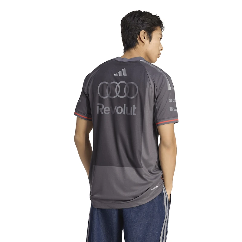 Men's adidas  Gray Audi Formula 1 Team Authentic Jersey T-Shirt