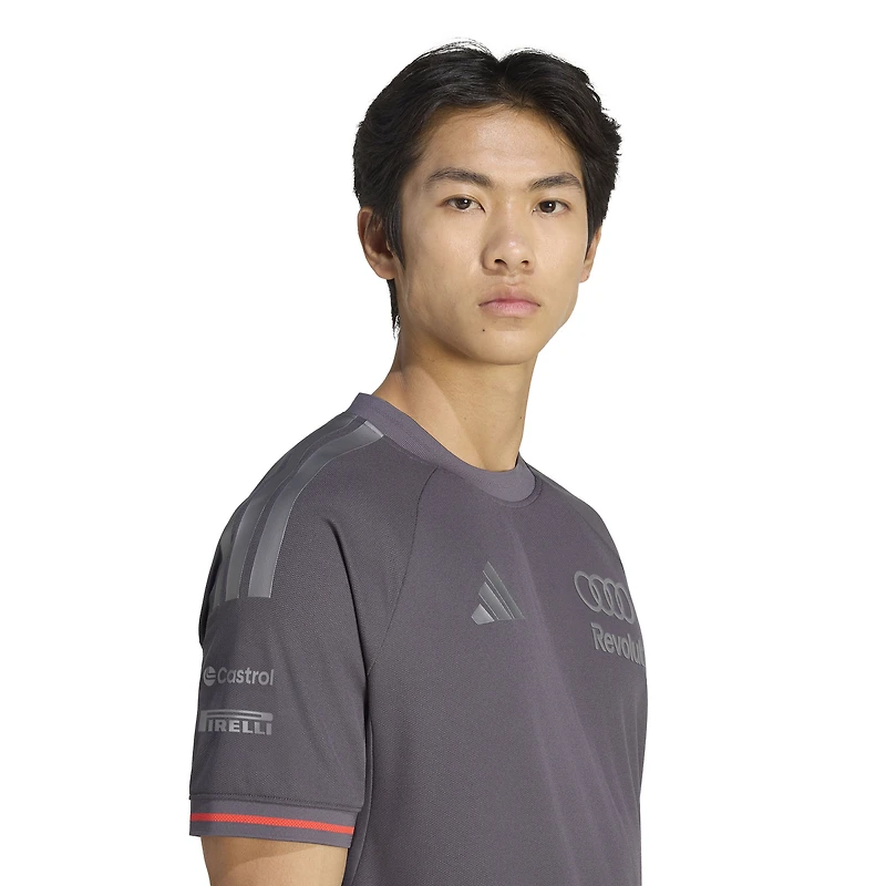 Men's adidas  Gray Audi Formula 1 Team Authentic Jersey T-Shirt