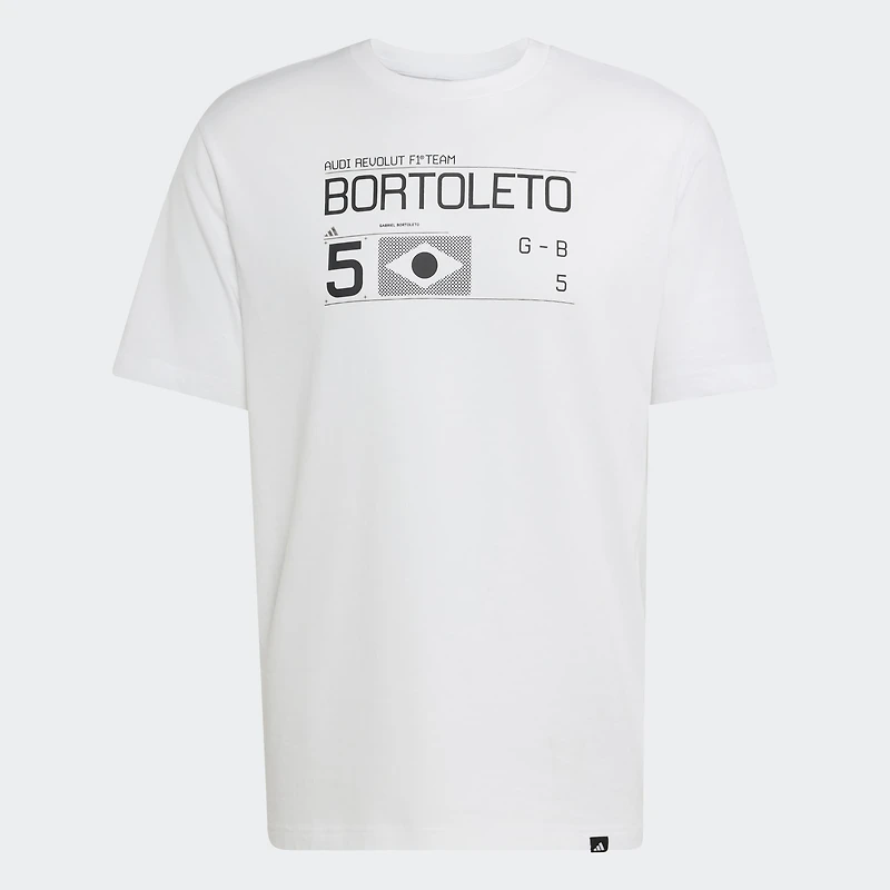 Men's adidas  White Audi Gabriel Bortoleto Graphic T-Shirt