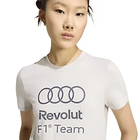 T-shirt graphique adidas gris pour femme, emblème de l'équipe Audi Formule 1 (ADN).
