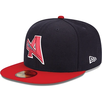 Men's New Era Navy Augusta GreenJackets Authentic Collection 59FIFTY Fitted Hat