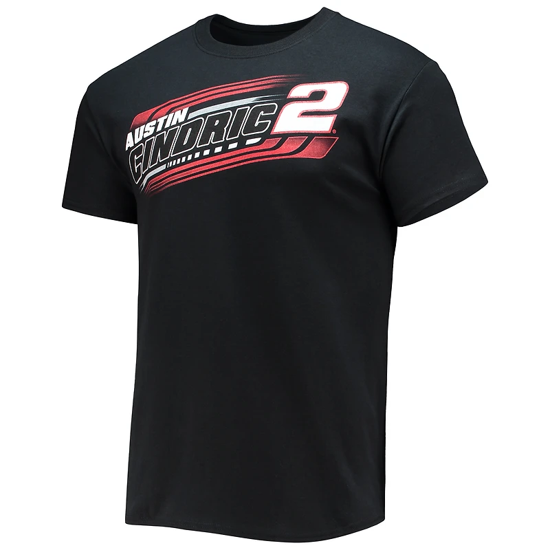 T-shirt Austin Cindric Hi-Octane noir à drapeau damier pour homme