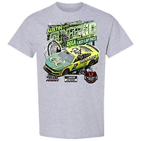 T-shirt à damier gris chiné Austin Cindric Jack Link's 500 pour homme