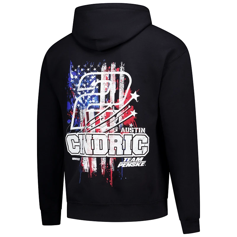 Men's Classic Ink Black Austin Cindric 2-Spot Fleece Hoodie
