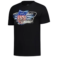 T-shirt homme classique noir Austin Cindric Flag 2-Spot Tri-Blend