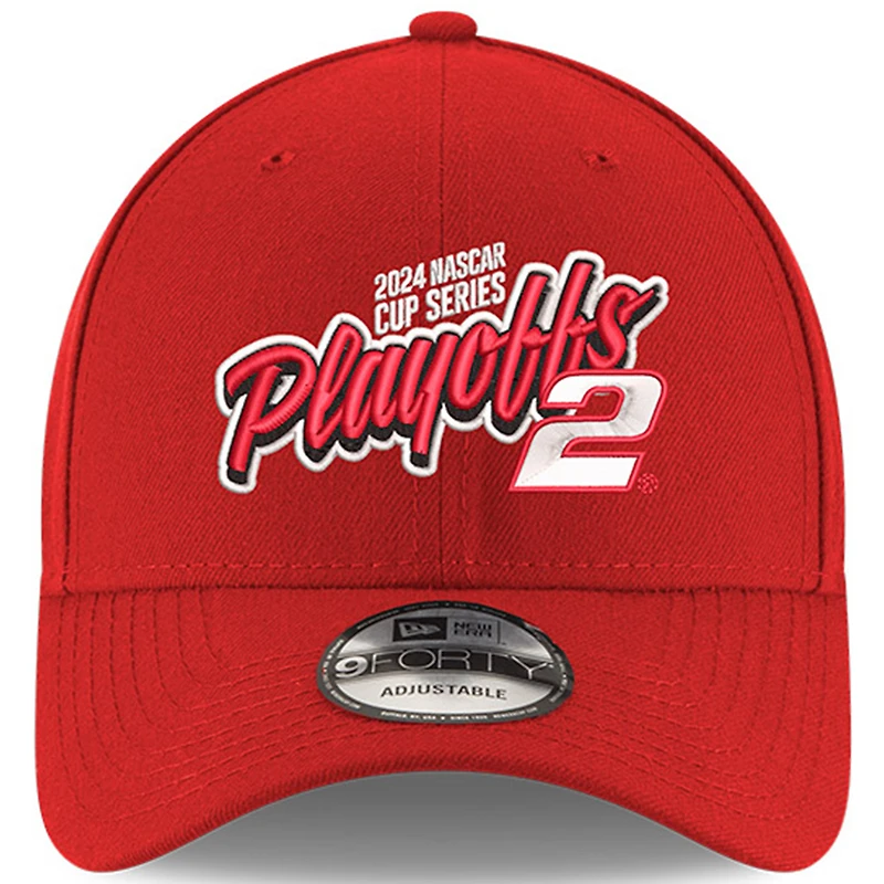 Men's New Era Red Austin Cindric 2024 NASCAR Cup Series Playoffs 9FORTY Adjustable Hat