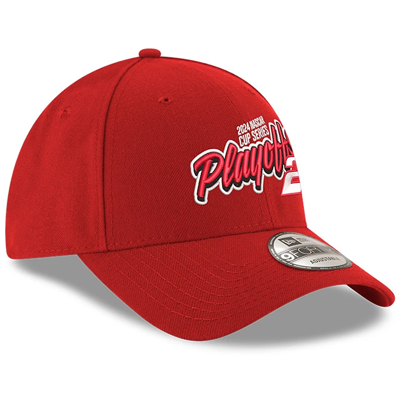 Men's New Era Red Austin Cindric 2024 NASCAR Cup Series Playoffs 9FORTY Adjustable Hat