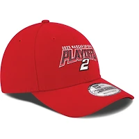 Casquette ajustable 9FORTY Austin Cindric rouge New Era pour homme, séries éliminatoires NASCAR Cup Series 2025