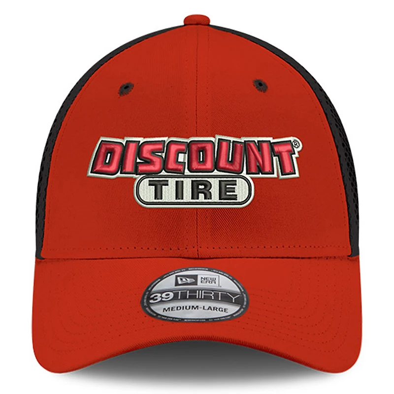 Men's New Era Red Austin Cindric Discount Tire NEO 39THIRTY Flex Hat
