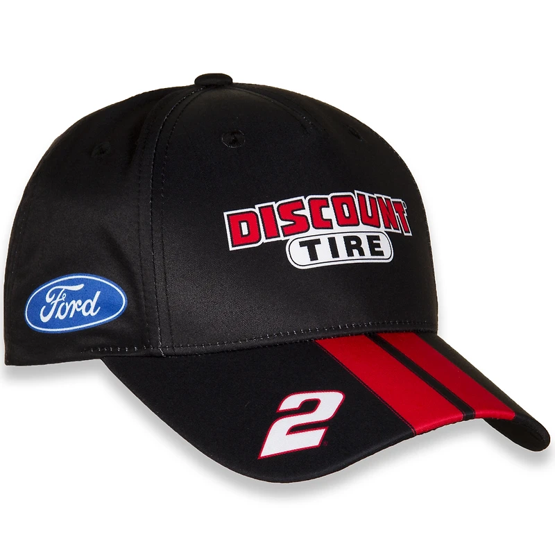 Men's Team Penske Black/Red Austin Cindric Discount Tire Uniform Adjustable Hat
