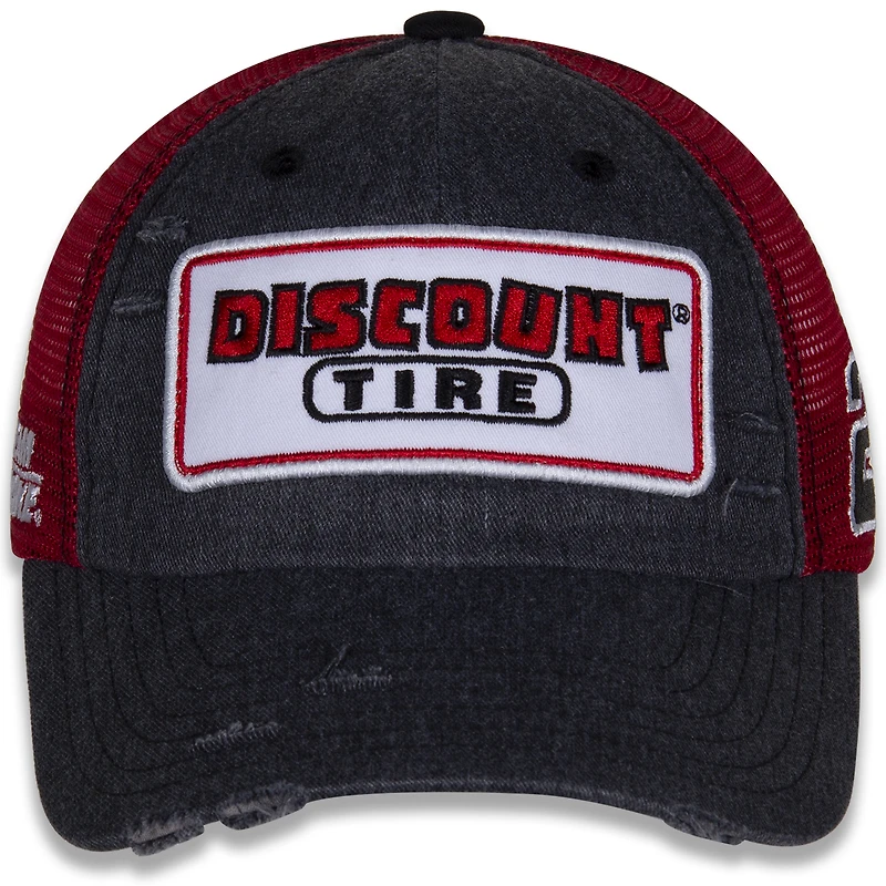 Men's Team Penske Black Austin Cindric Retro Patch Snapback Adjustable Hat