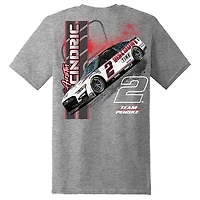 T-shirt pour hommes Team Penske Heather Grey Austin Cindric 2023 #2 Discount Tire