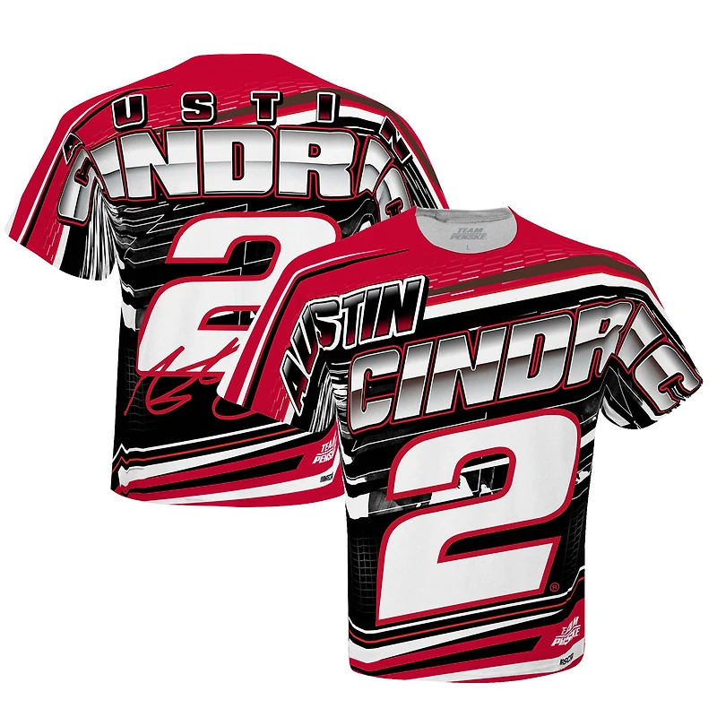 T-shirt Team Penske Austin Cindric Sublimated Speedster blanc pour homme