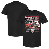 T-shirt noir à damier pour homme, vainqueur de la course Cook Out 400 2025, déterminer