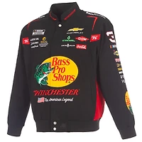 Men's JH Design Black Austin Dillon 2026 Bass Pro Shops Full-Snap Twill Racing Jacket