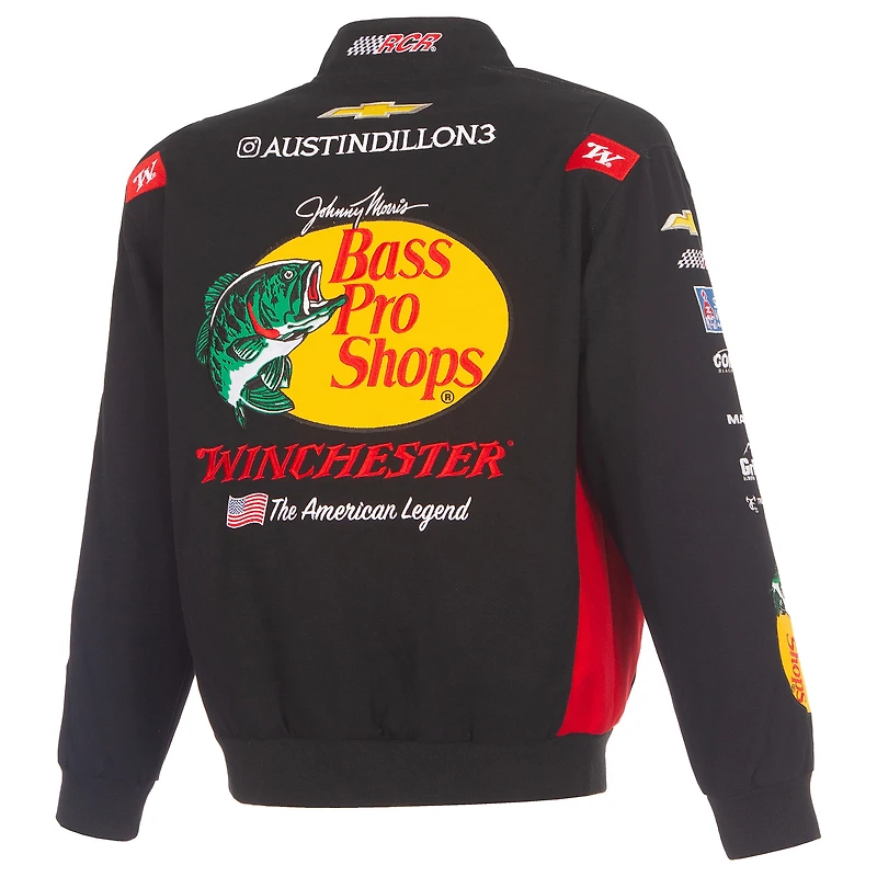 Veste de course en sergé à boutons-pression JH Design Austin Dillon 2026 pour homme, modèle Bass Pro Shops.