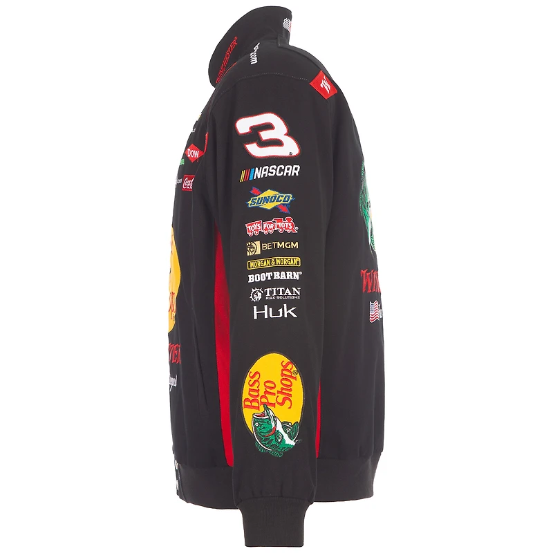 Men's JH Design Black Austin Dillon 2026 Bass Pro Shops Full-Snap Twill Racing Jacket