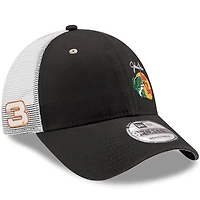 Casquette ajustable Austin Dillon Bass Pro Shops 9FORTY Trucker noir/blanc New Era pour hommes