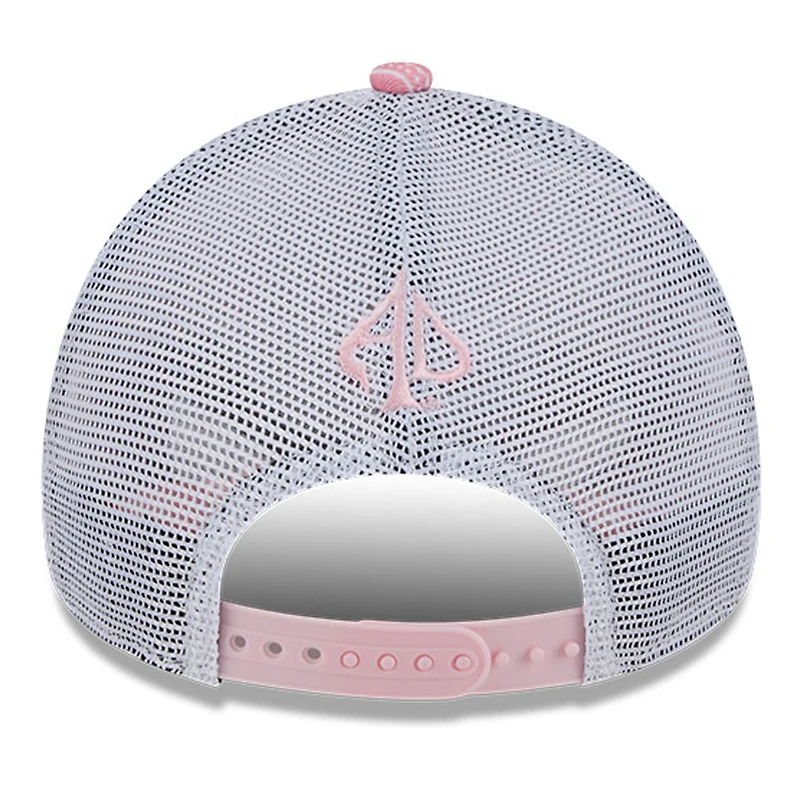 Men's New Era  Pink Austin Dillon 9FORTY A-Frame Trucker Paisley Adjustable Hat