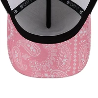 Casquette ajustable Austin Dillon 9FORTY A-Frame Trucker Paisley rose New Era pour hommes