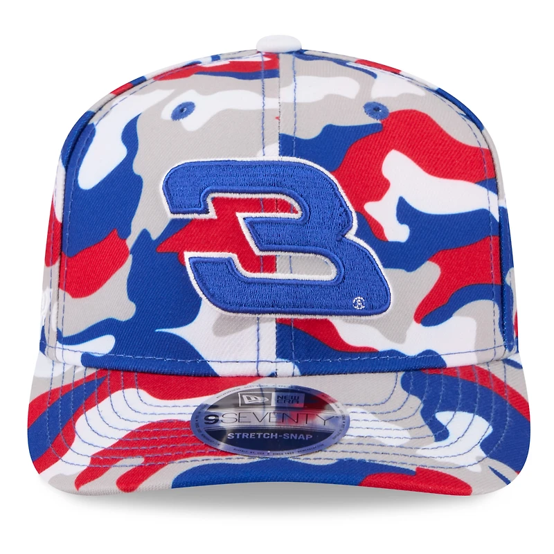 Men's New Era White Austin Dillon Patriotic Camo 9SEVENTY Stretch-Snap Hat