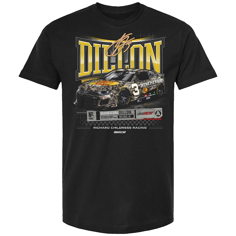 Men's Richard Childress Racing Team Collection  Black Austin Dillon Downforce T-Shirt