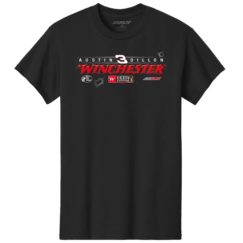 Men's Richard Childress Racing Team Collection White Austin Dillon Bass Pro Shops Car T-Shirt