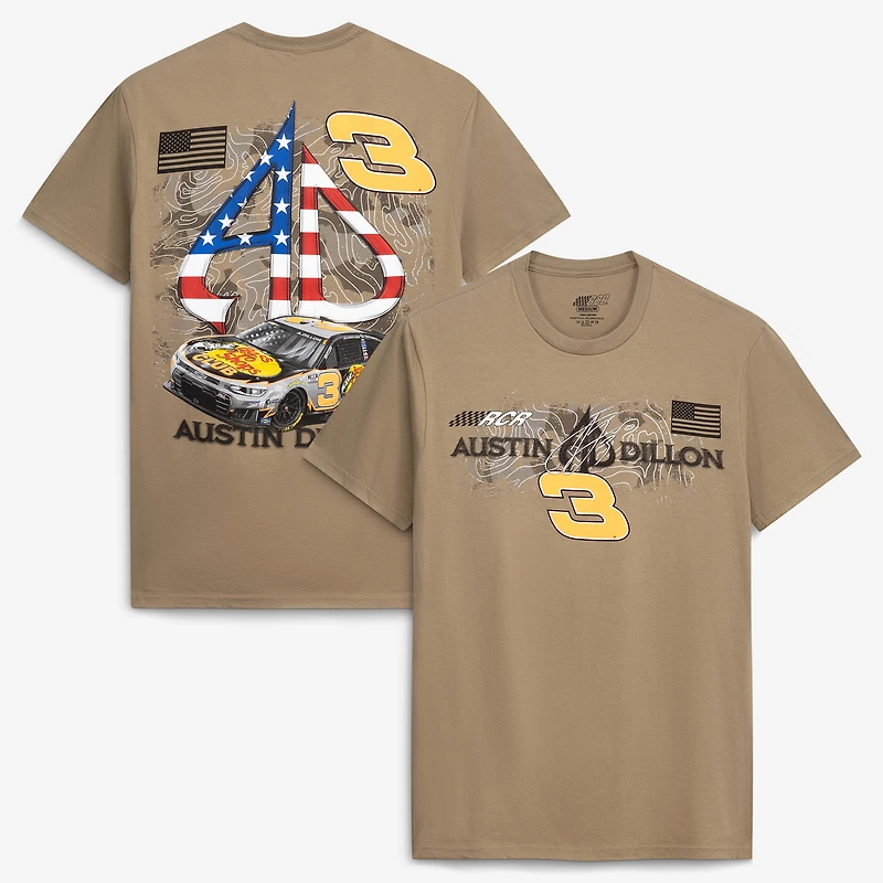 T-shirt homme Richard Childress Racing Team Collection Austin Dillon n°3 marron Bass Pro Shops