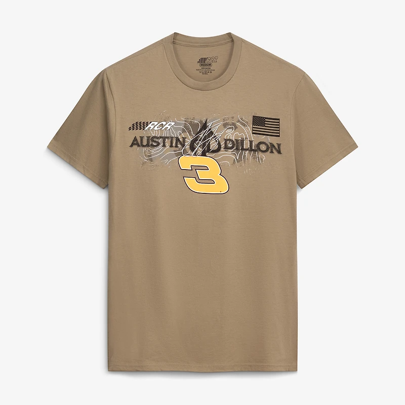 T-shirt homme Richard Childress Racing Team Collection Austin Dillon n°3 marron Bass Pro Shops