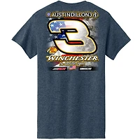 Men's Richard Childress Racing Team Collection Heather Red Austin Dillon  Tri-Blend Flag T-Shirt
