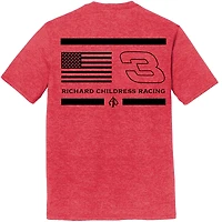 Men's Richard Childress Racing Team Collection Heather Red Austin Dillon  Tri-Blend Flag T-Shirt