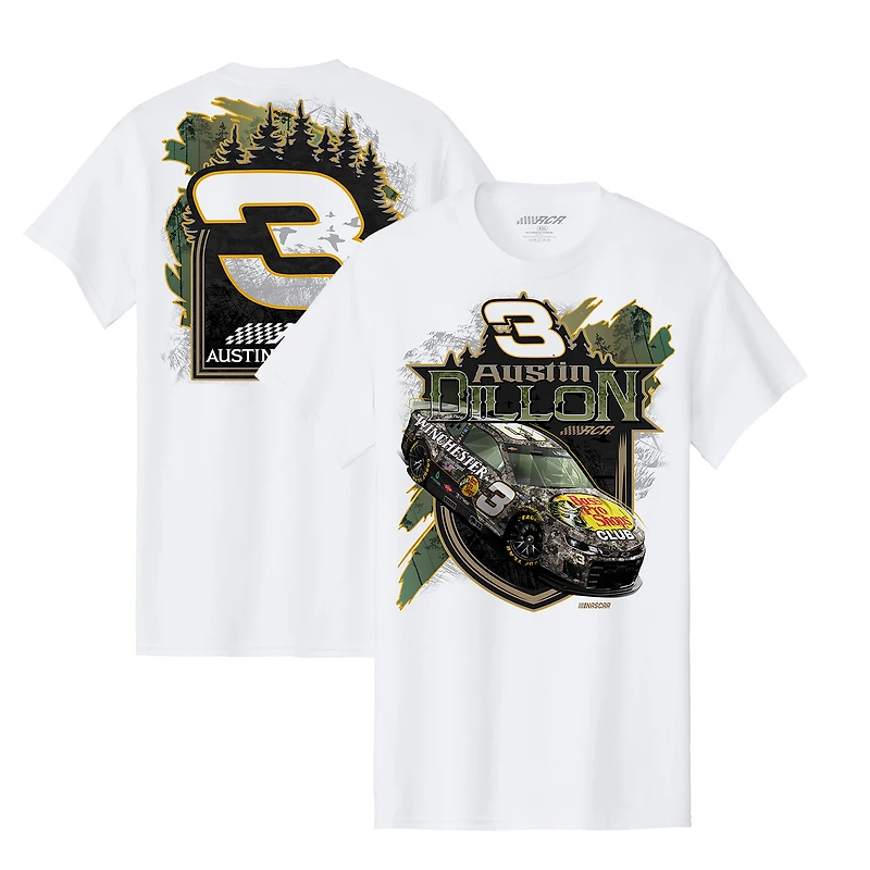 T-shirt blanc pour homme de la collection Richard Childress Racing Team Austin Dillon Bass Pro Shops