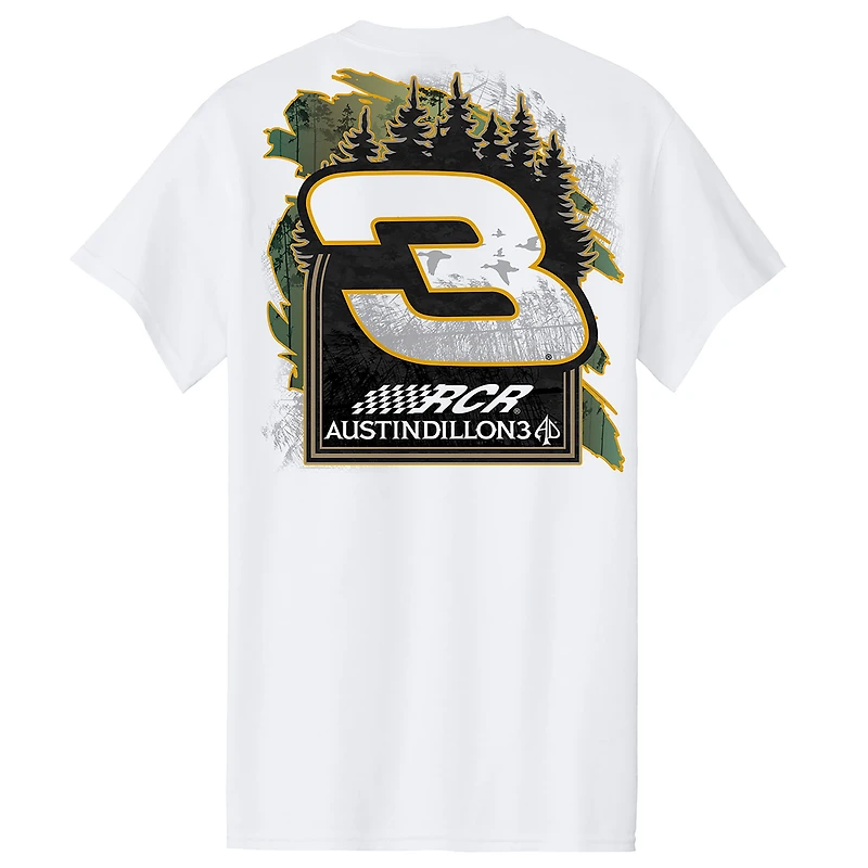 T-shirt blanc pour homme de la collection Richard Childress Racing Team Austin Dillon Bass Pro Shops