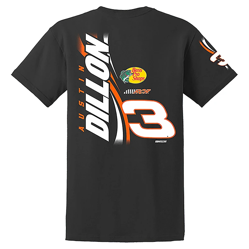 Youth Hendrick Motorsports Team Collection  Black Austin Dillon 2023 #3 Bass Pro Shops Name & Number T-Shirt