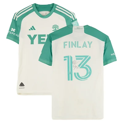 Ethan Finlay Austin FC Autographed Match-Used #13 Cream adidas Jersey from the 2024 MLS Season - Size S