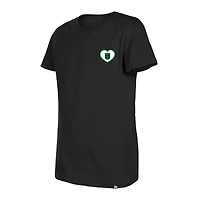 T-shirt noir à motif cœur et bulles Austin FC New Era pour jeunes filles