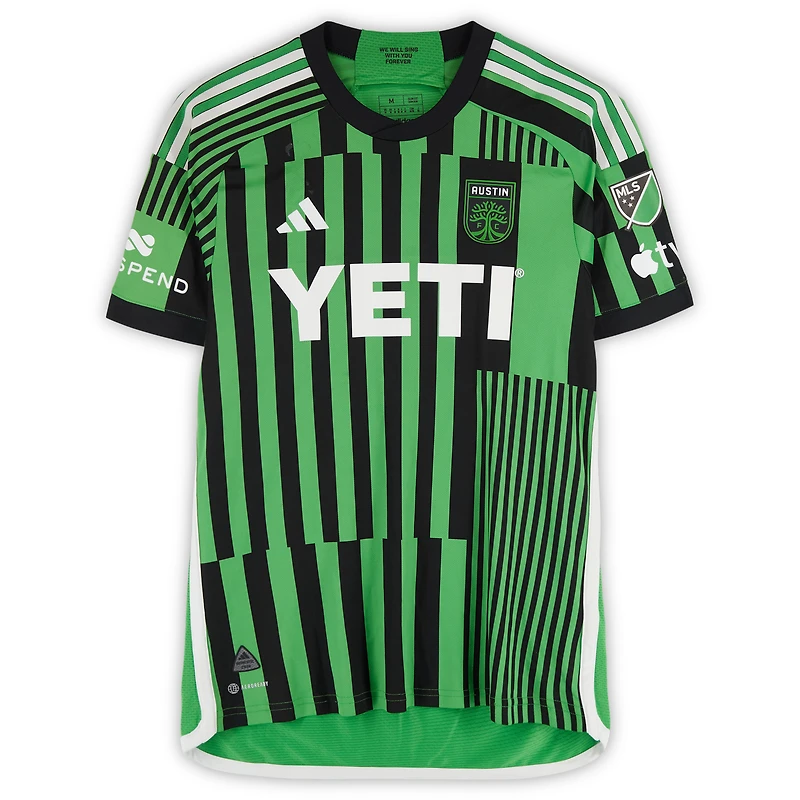 Guilherme Biro Austin FC Autographed Match-Used #29 Green adidas Jersey from the 2024 MLS Season - Size M